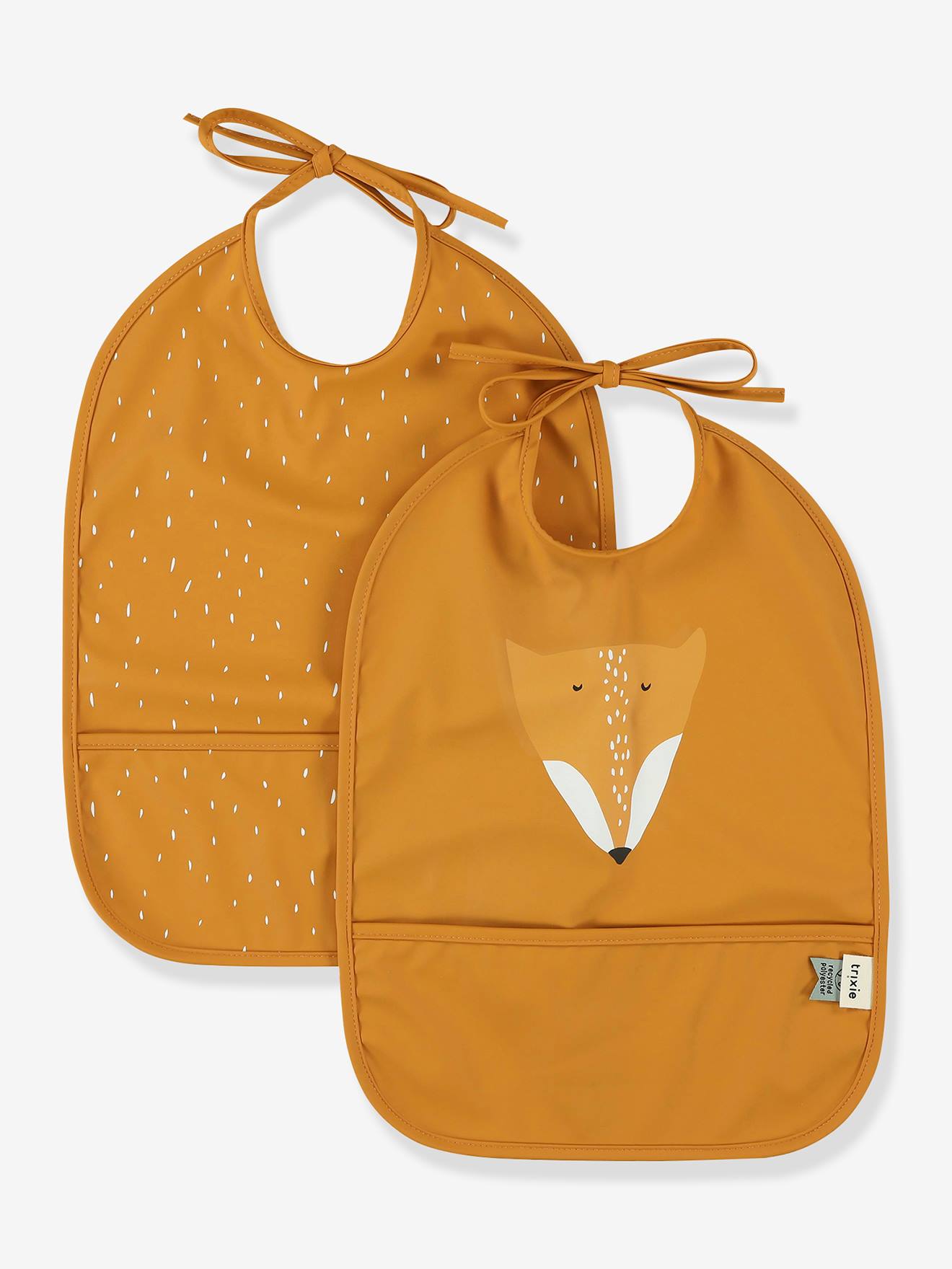 Set van 2 waterdichte slabbetjes TRIXIE sinaasappel