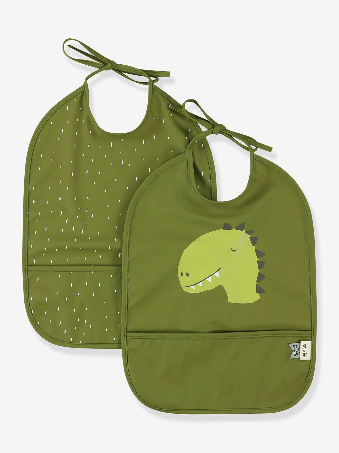 Set van 2 waterdichte slabbetjes TRIXIE groen