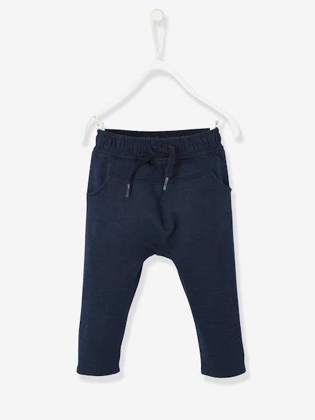 Babybroek uit molton voor jongens baksteen+donker lindegroen+gechineerd lichtgrijs+karamel+leiblauw+Marine grijs+zandbeige - vertbaudet enfant 