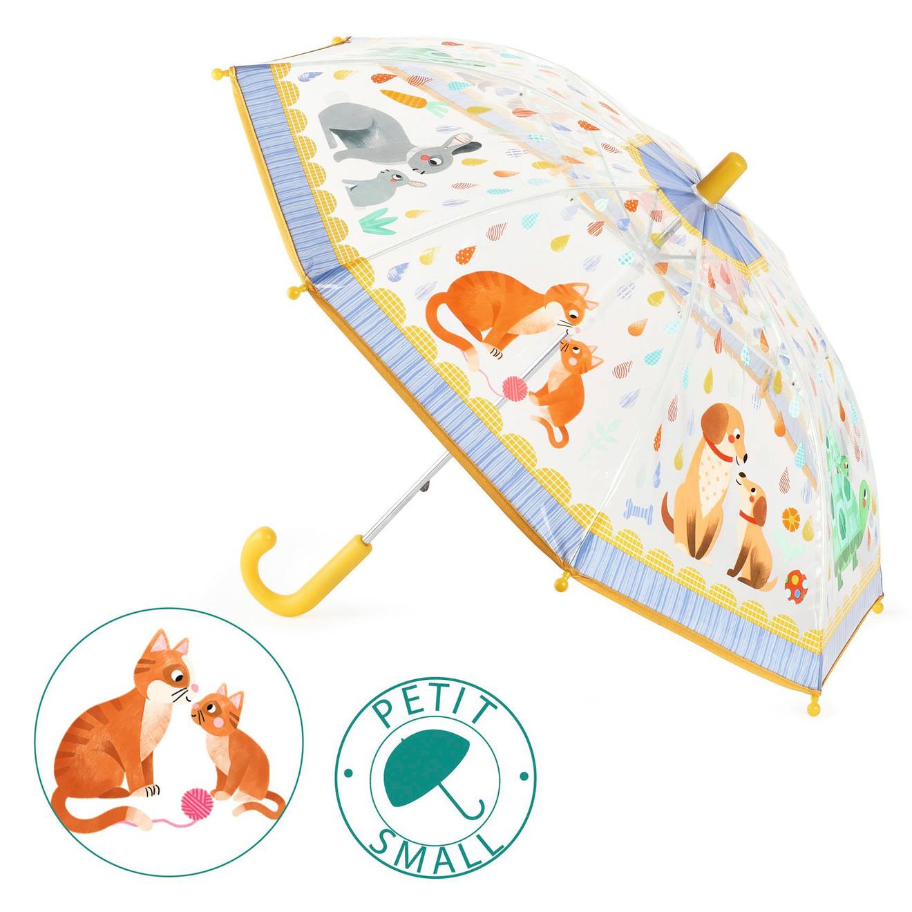 Kleine paraplu Mama en baby DJECO geel
