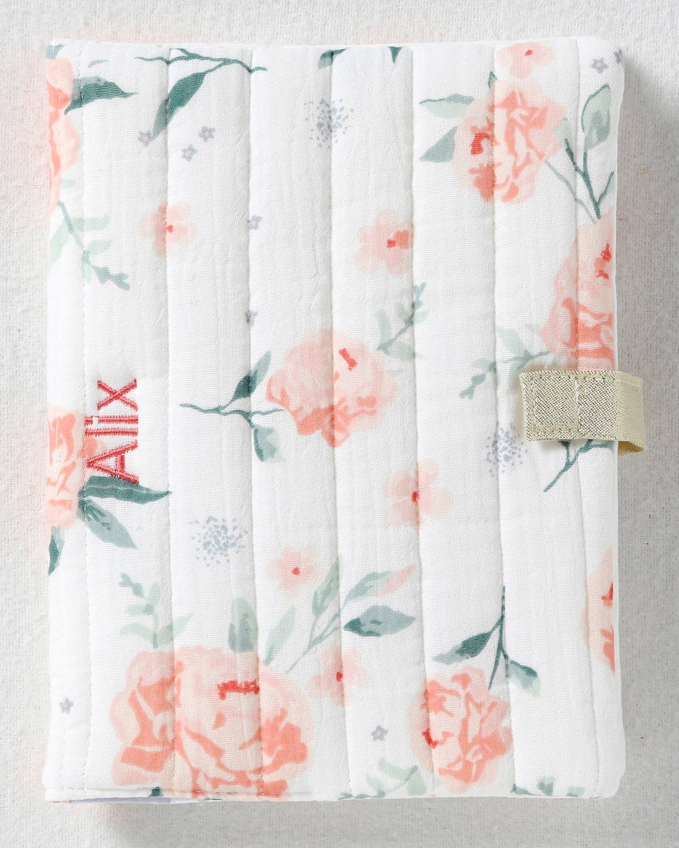 Beschermhoes voor groeiboekje EAU DE ROSE ecru / roze