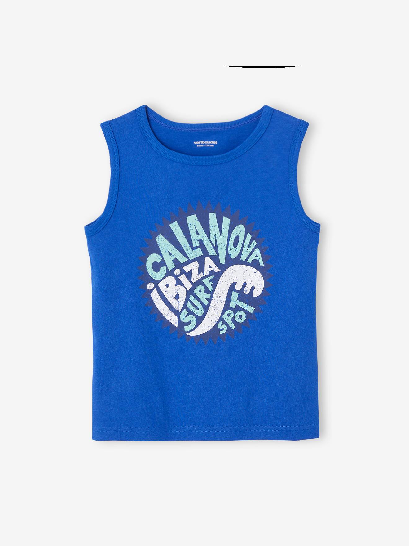 Tanktop jongens felblauw afbeelding