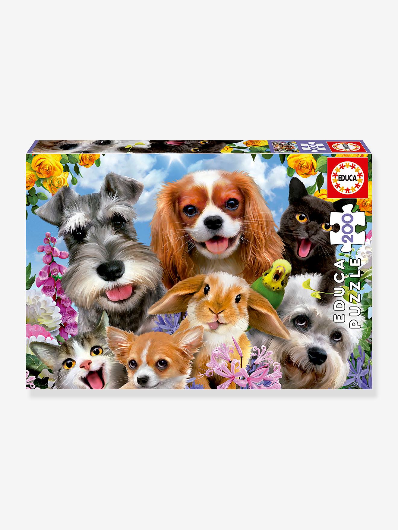 200-delige puzzel: Dierenselfie - EDUCA meerkleurig