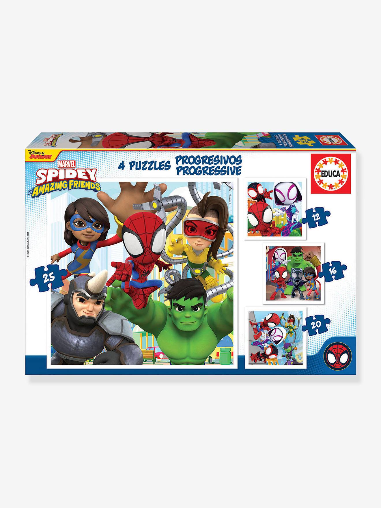 4 progressieve puzzels Spidey & His Amazing Friends - EDUCA meerkleurig
