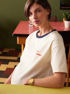 Zwangerschapskleding-T-shirt-Geborduurd zwangerschapsshirt 'la Mama' van biokatoen ENVIE DE FRAISE