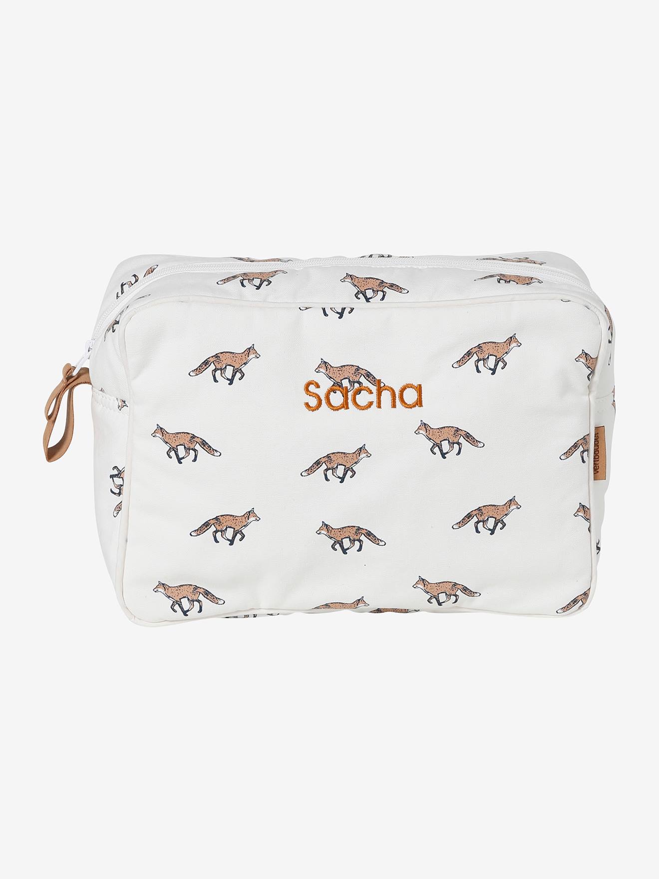 Personaliseerbare toilettas ecru