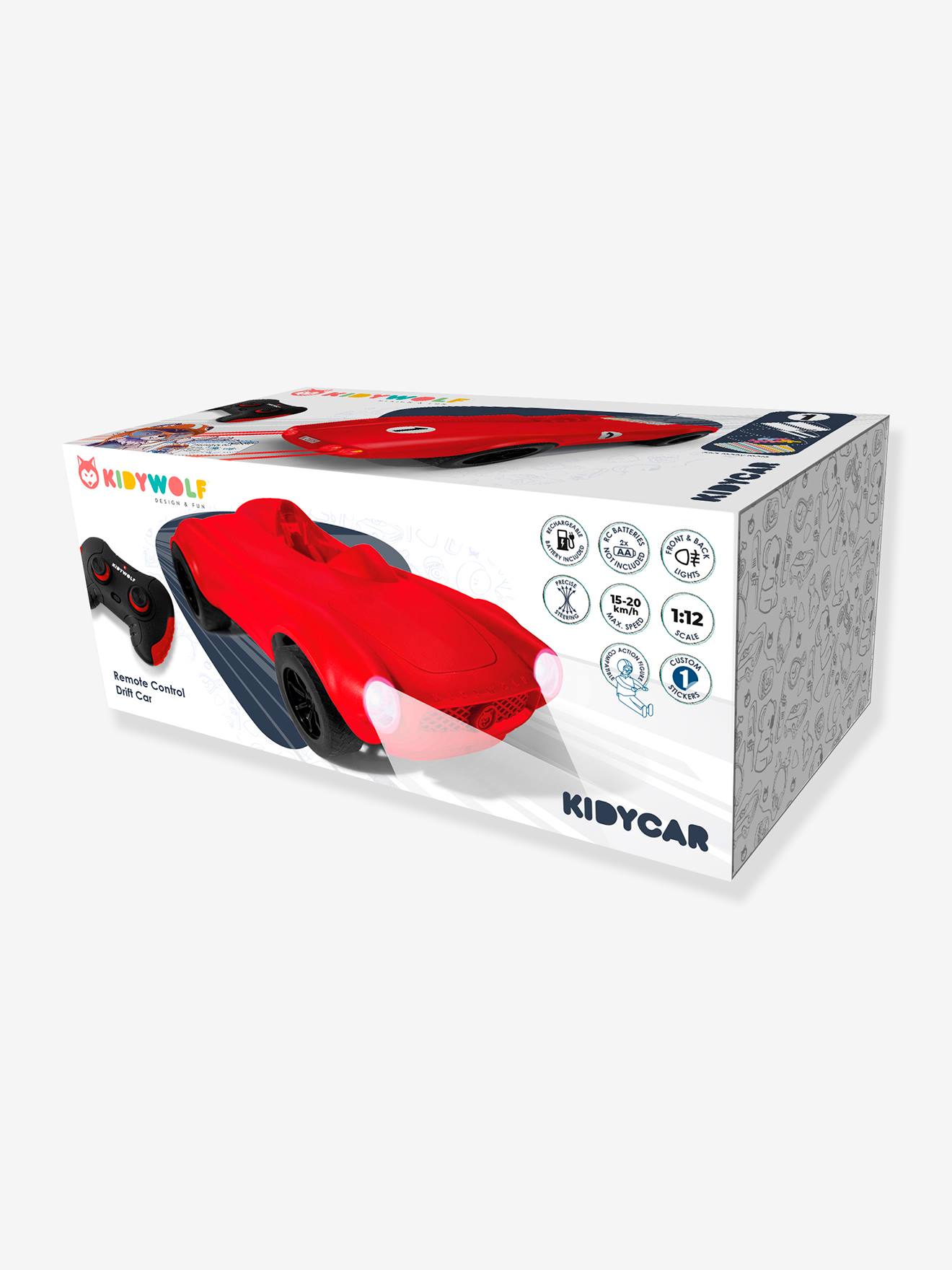 Afstandsbediening Kidycar - KIDYWOLF rood