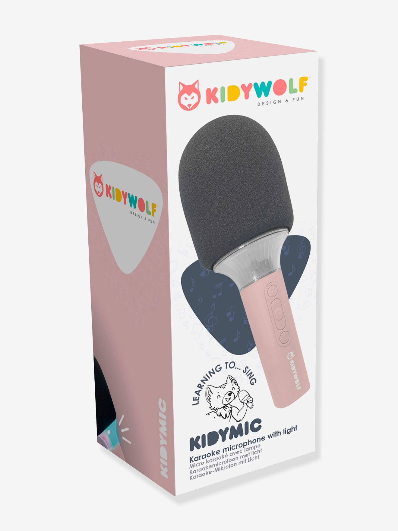 Kidywolf Kidymic Karaoke Micro Met Led | Pink