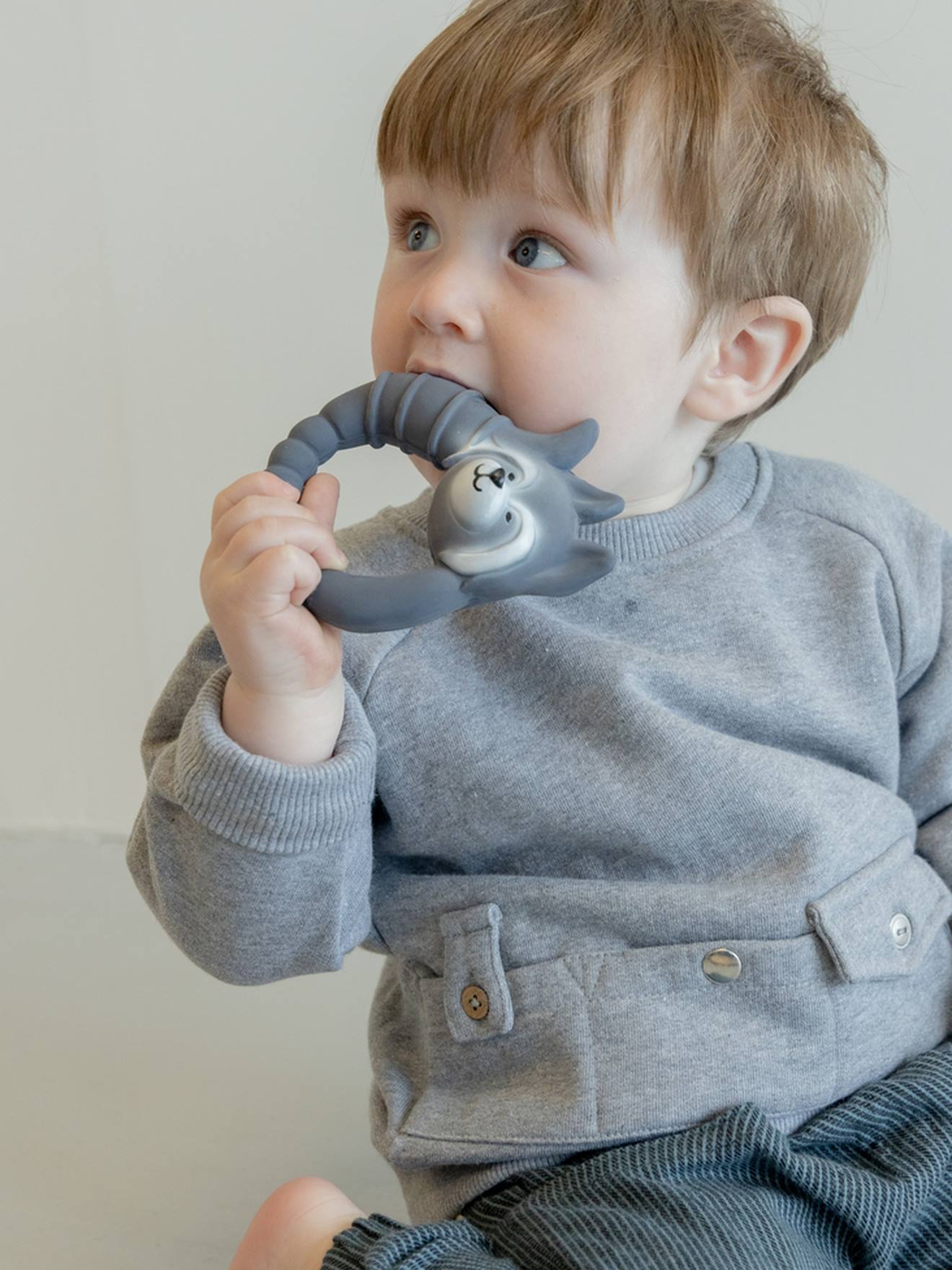 Bijtring - MUSHIE - NATRUBA grijs