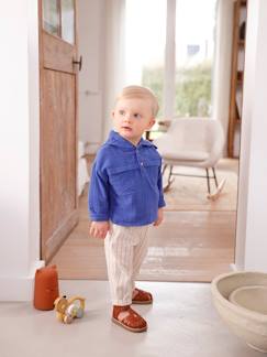 -Babyset met overhemd en broek in katoengaas