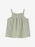 Hemdje met smalle schouderbandjes voor baby's in siersteek ecru+saliegroen - vertbaudet enfant 