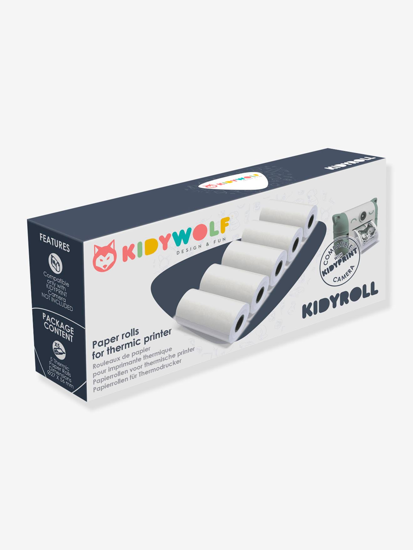 Kidyroll standaard - KIDYWOLF wit