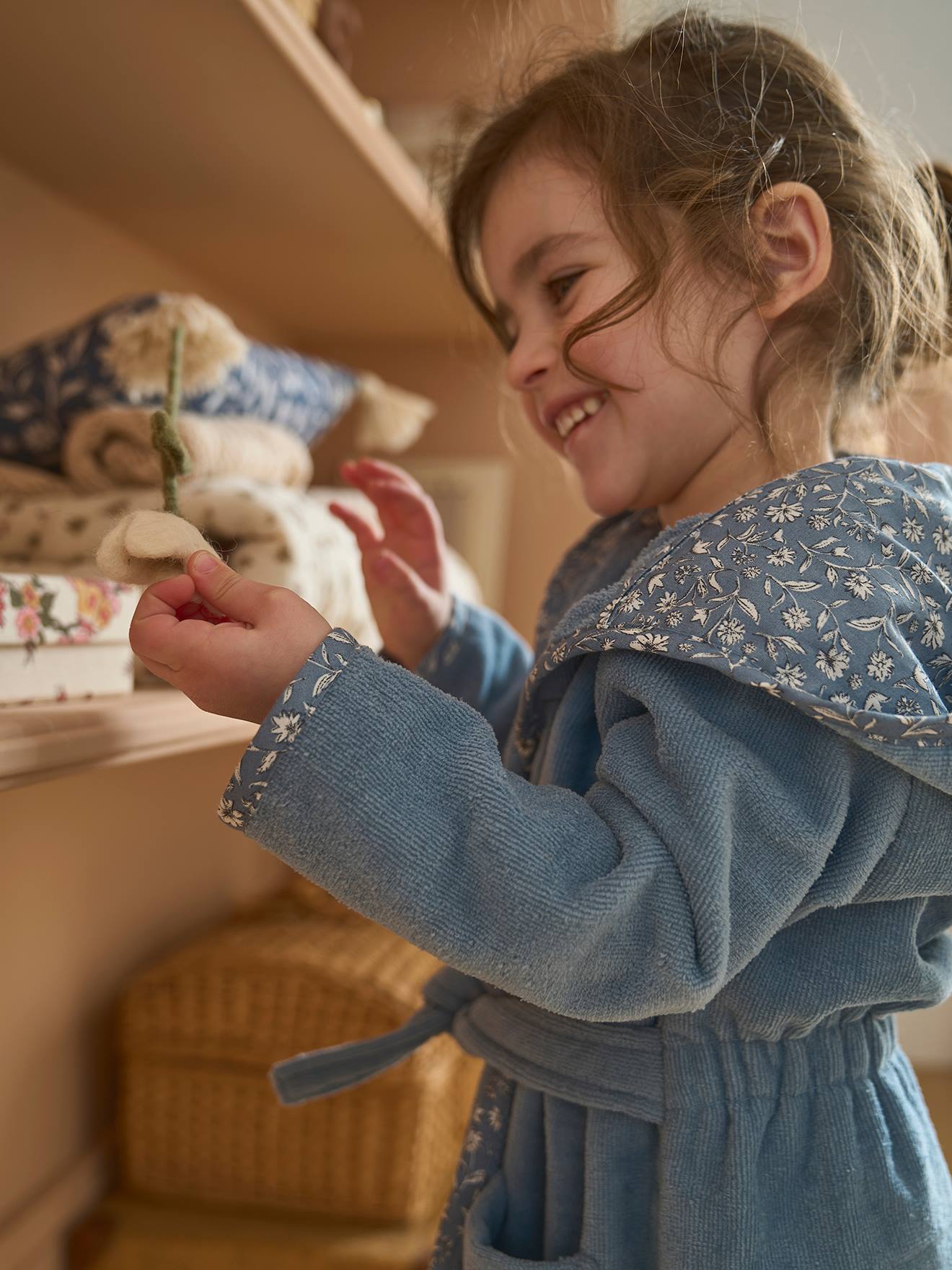 Kamerjas voor baby's, personaliseerbaar INDIA blauw, bedrukt