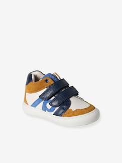 Schoenen-Baby schoenen 17-26-Loopt jongen 19-26-Sneakers-Leren sneakers met klittenband