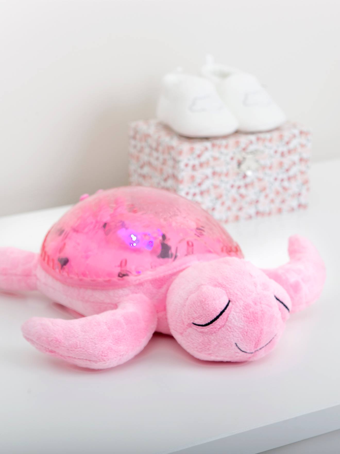 Oplaadbaar nachtlampje CLOUD B Tranquil Turtle rouge