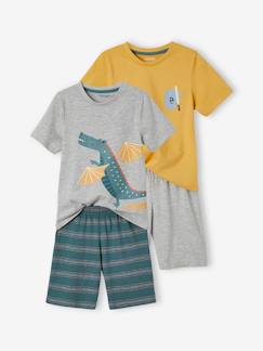 Jongens- Pyjama, surpyjama-Set van 2 Oeko Tex® pyjashorts met ridder en draken