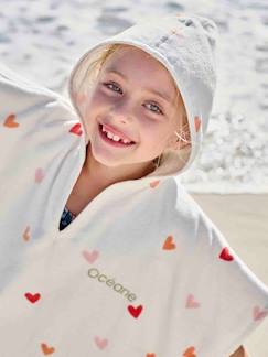 -Personaliseerbare badponcho voor kinderen COEURS, met gerecycled katoen