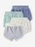 Set van 4 badstoffen shorts baby's chambrayblauw - vertbaudet enfant 
