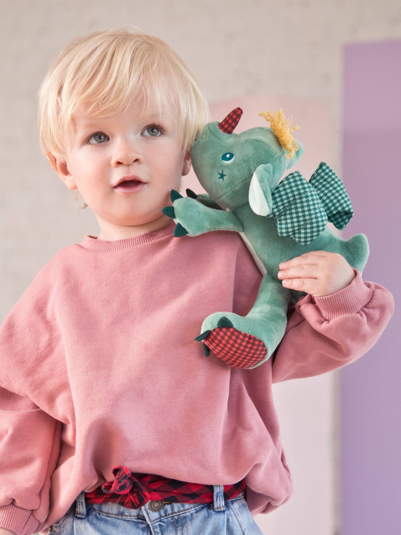 Geluidmakende draak "Joe s'envole" LILLIPUTIENS groen afbeelding