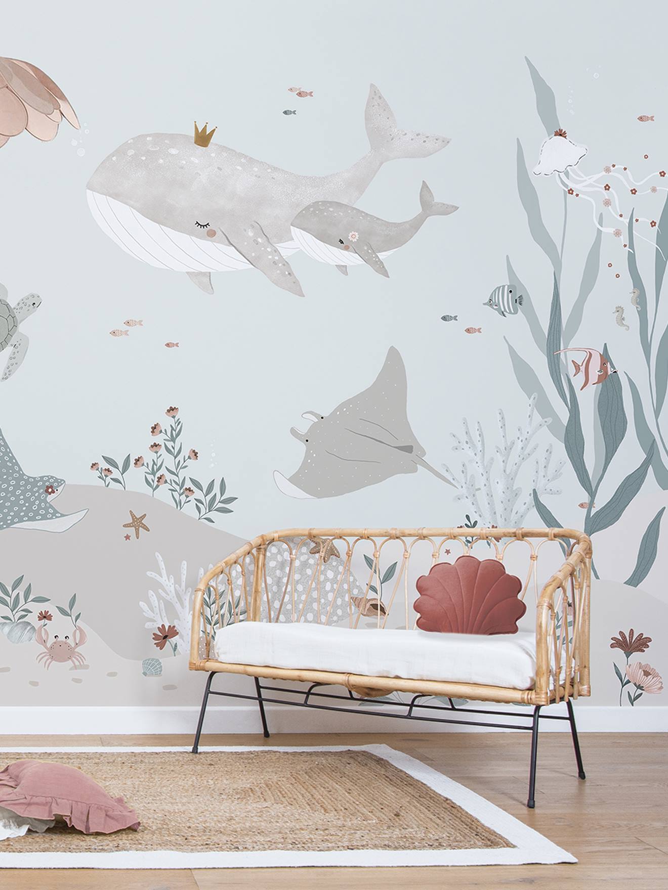 Vliesbehang DREAMY SEABED - LILIPINSO blauw