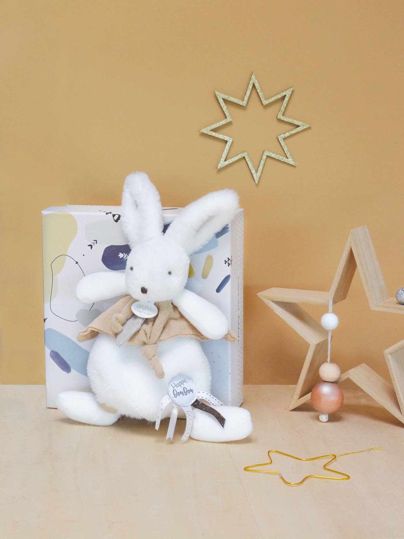 Happy knuffel 25cm - DOUDOU ET COMPAGNIE beige