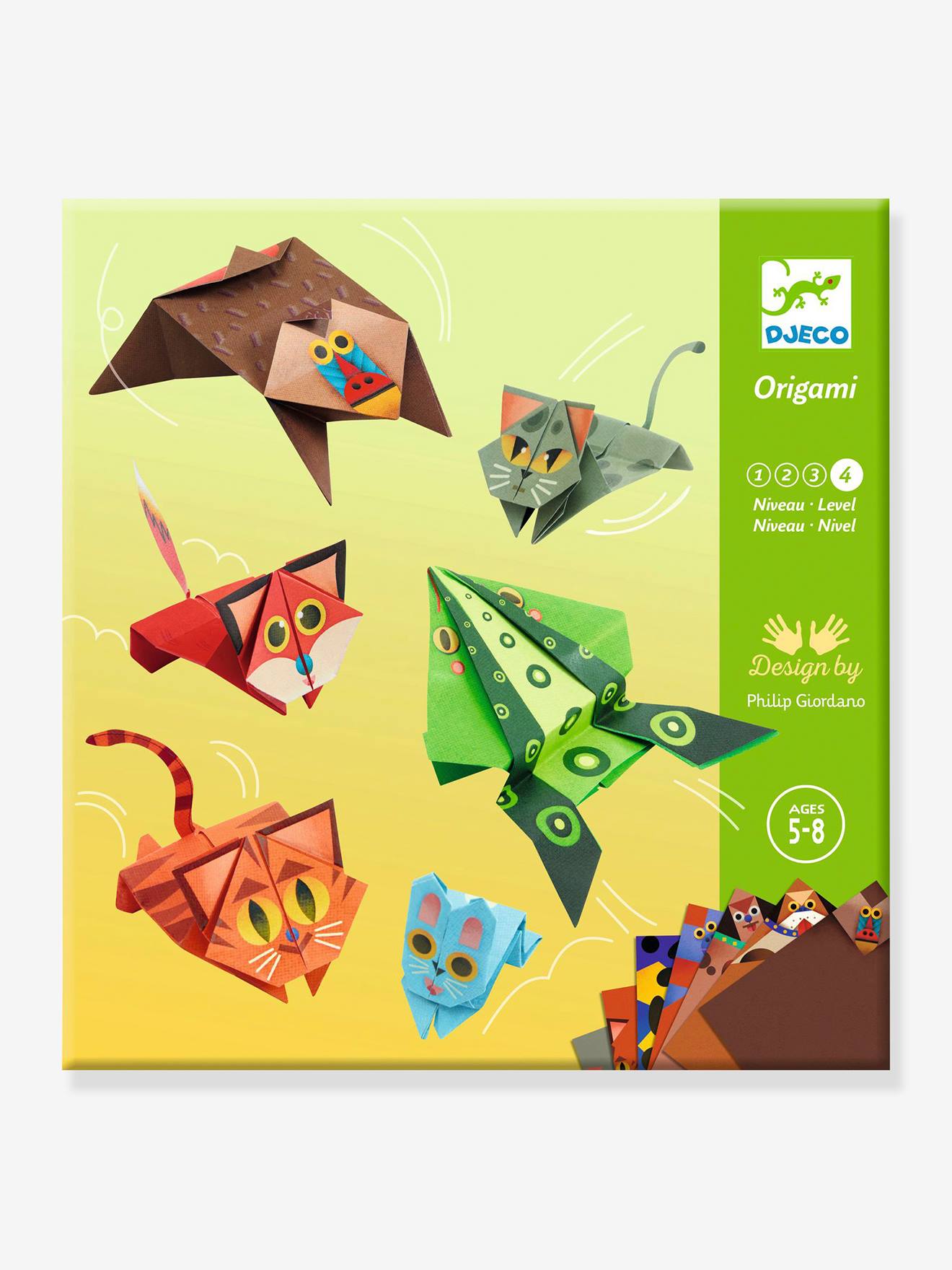 Gemakkelijke Origami - Springdieren DJECO meerkleurig afbeelding