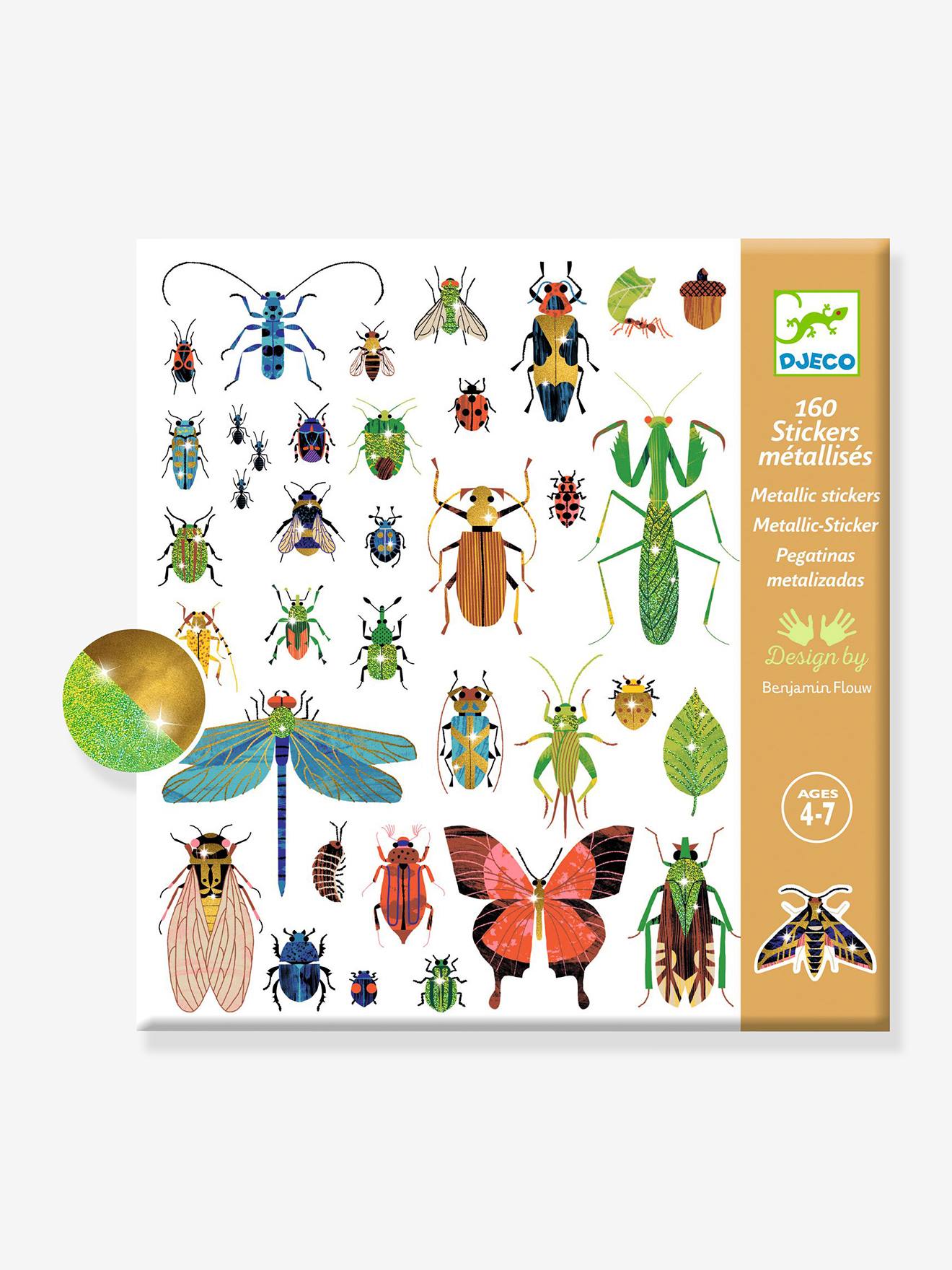 160 stickers microcosmos - DJECO meerkleurig