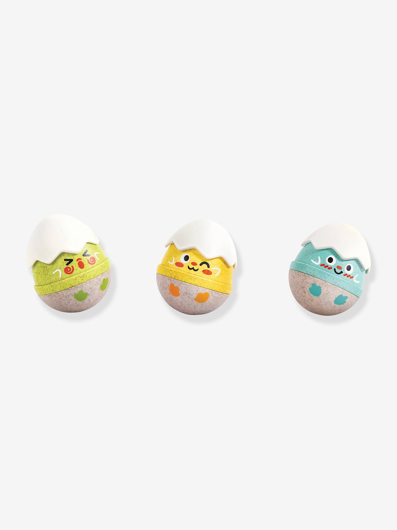 Set van 3 rammelaars kuikentjes - HAPE wit