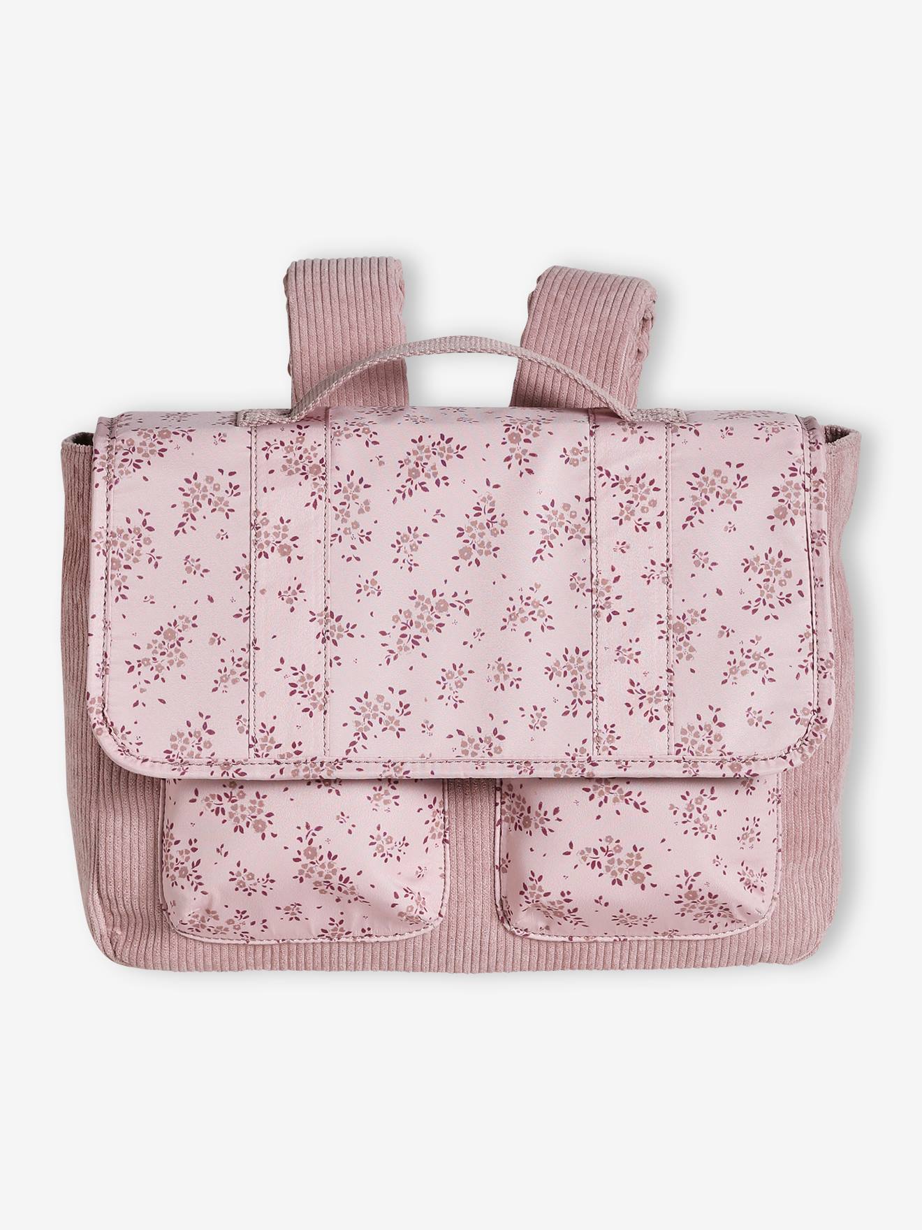 Schooltas kleuterschool 'mix flowers' voor meisjes roze (poederkleur) afbeelding