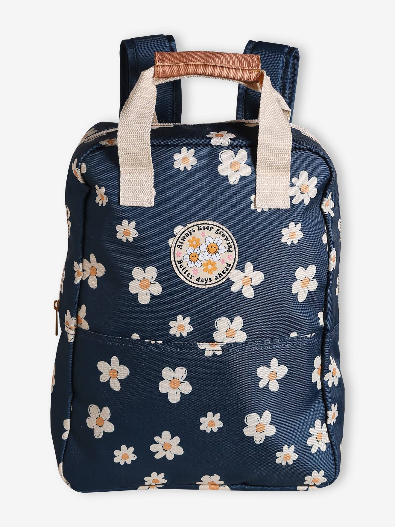 Rugzak met madeliefje voor meisjes marineblauw afbeelding