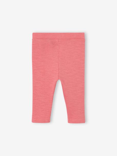 Basic geribde babylegging groen+rozenhout - vertbaudet enfant 