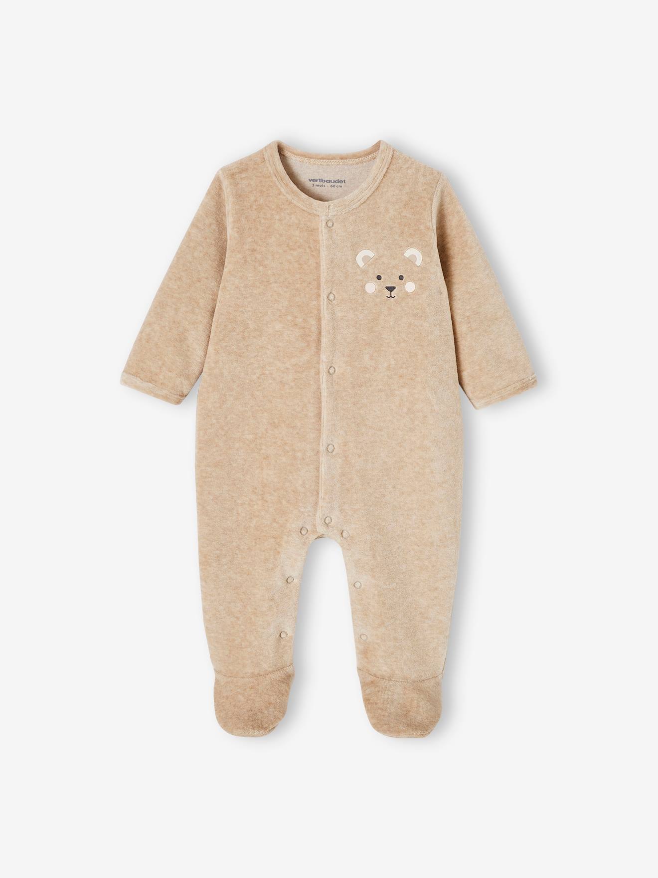 Fluwelen koala slaappakje baby gemêleerd beige