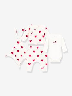 Baby-Babyset-3-delige geboorte-cadeauset met knuffelkonijn PETIT BATEAU