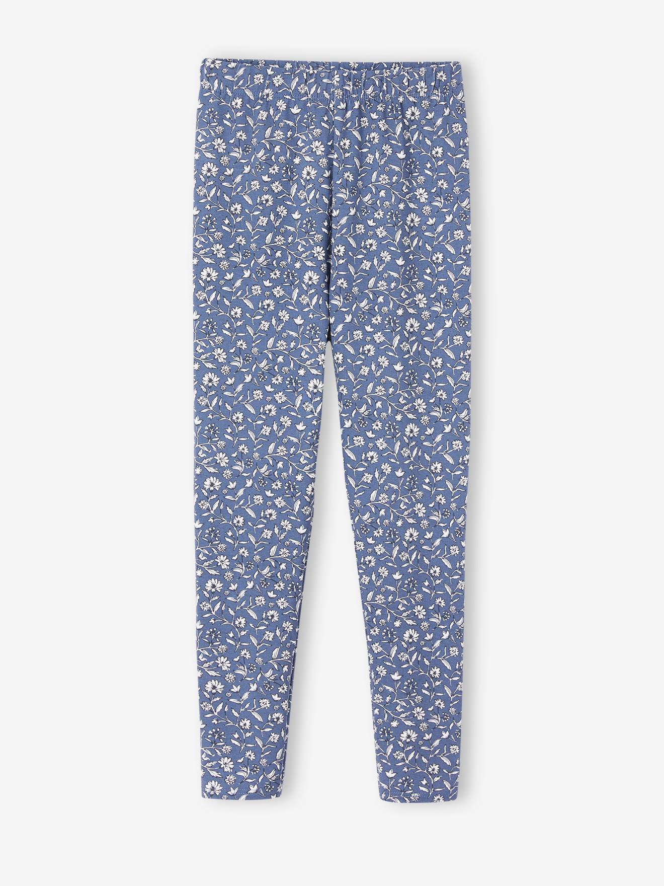 Bedrukte legging voor meisjes blauw, bedrukt