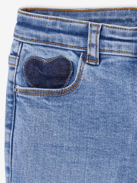 Smalle jeans large meisjes denimgrijs+donkerblauw+middenblauw - vertbaudet enfant 