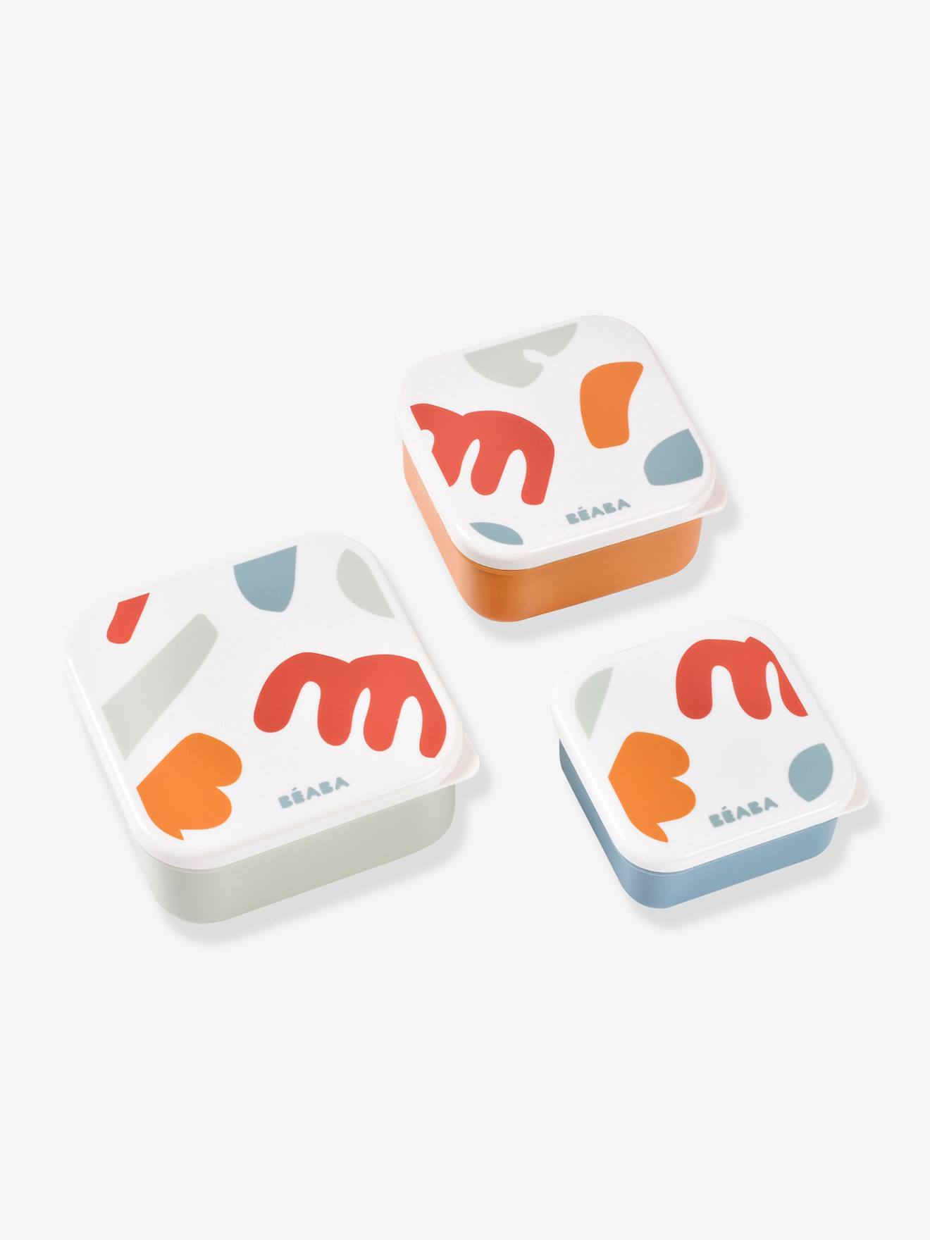 Set van 3 snackboxen Playful Beaba sinaasappel