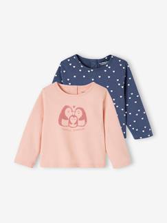 -Set van 2 T-shirts BASICS baby lange mouwen