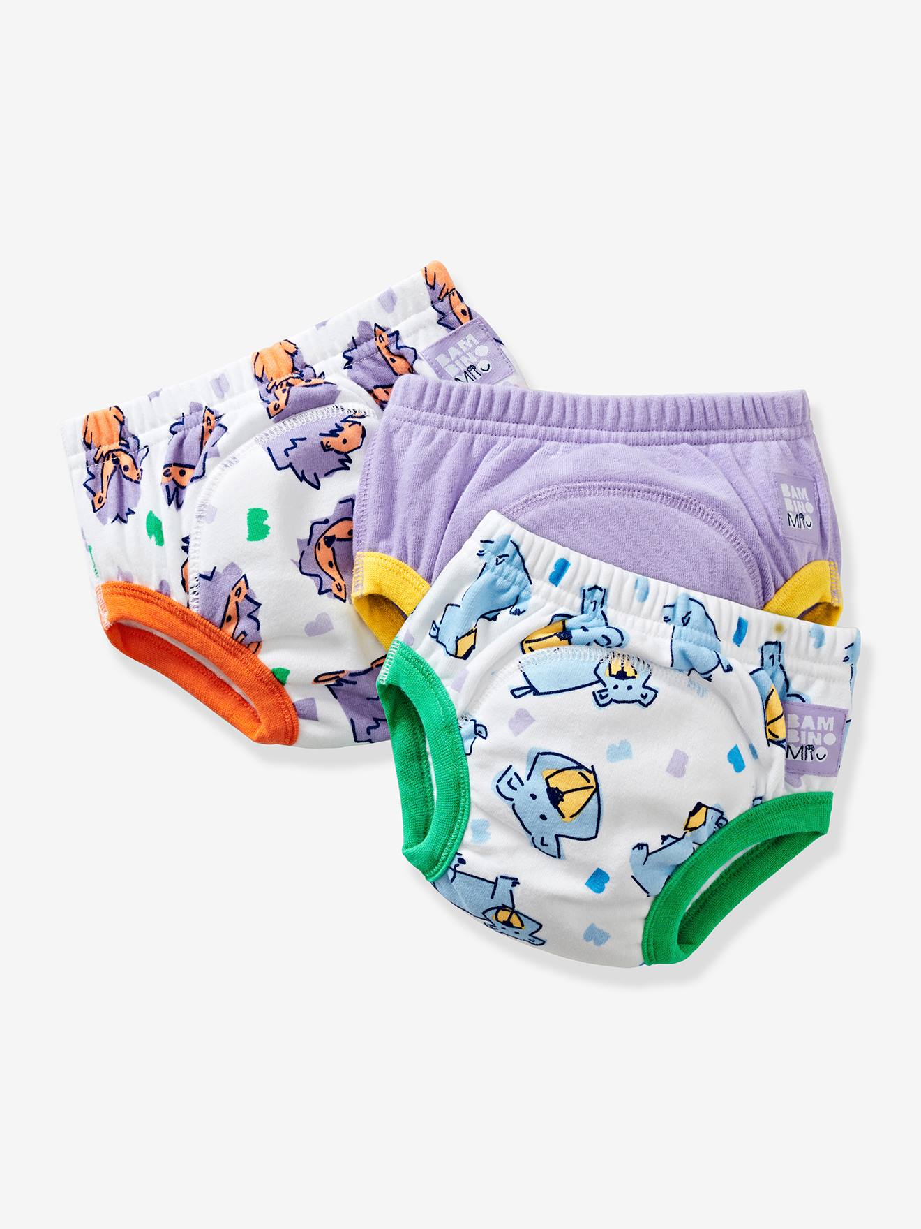 Set van 3 wasbare oefenbroekjes revolutionair 2-3 jaar BAMBINO MIO lila afbeelding
