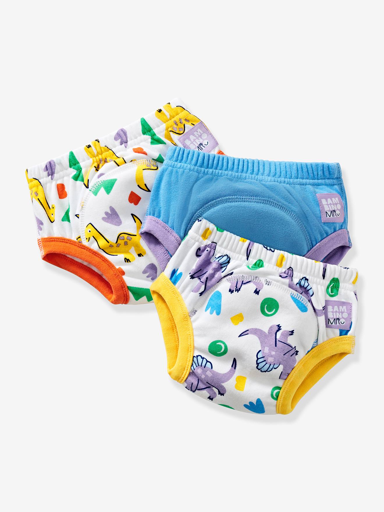 Set van 3 wasbare oefenbroekjes revolutionair 2-3 jaar BAMBINO MIO blauw