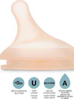 Verzorging-Set van 2 spenen voor gemengde borstvoeding voor flesjes Zer0.Zer0 SUAVINEX