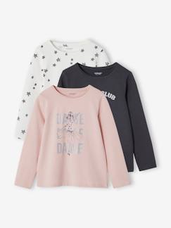 -Set van 3 T-shirts voor meisjes met lange mouwen Oeko-Tex®