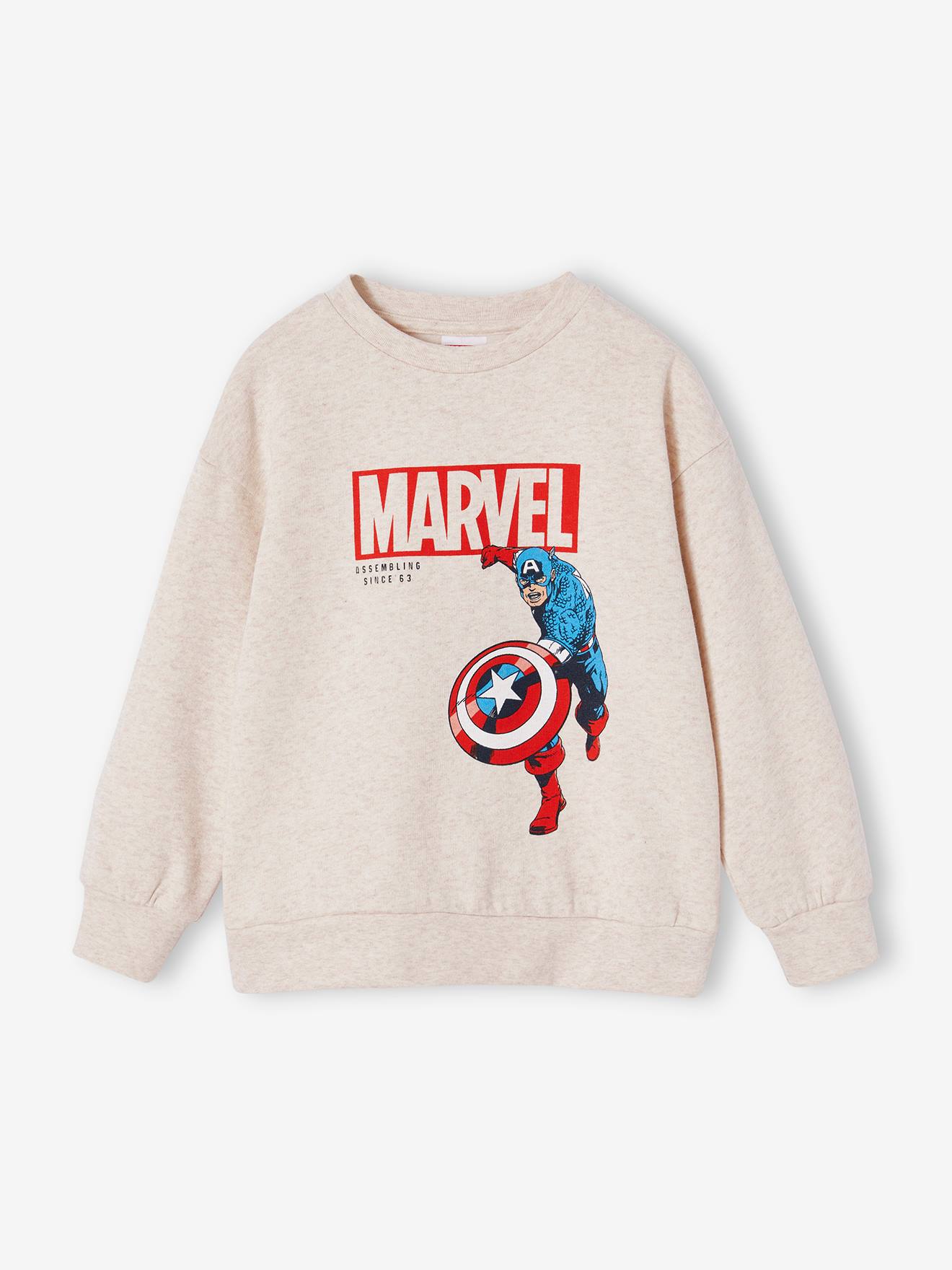 Jongenssweater Captain America Avengers Marvel® gemêleerd beige