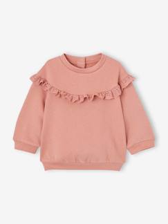 Baby-Sweatshirt met ruches en Engels borduurwerk babymeisje