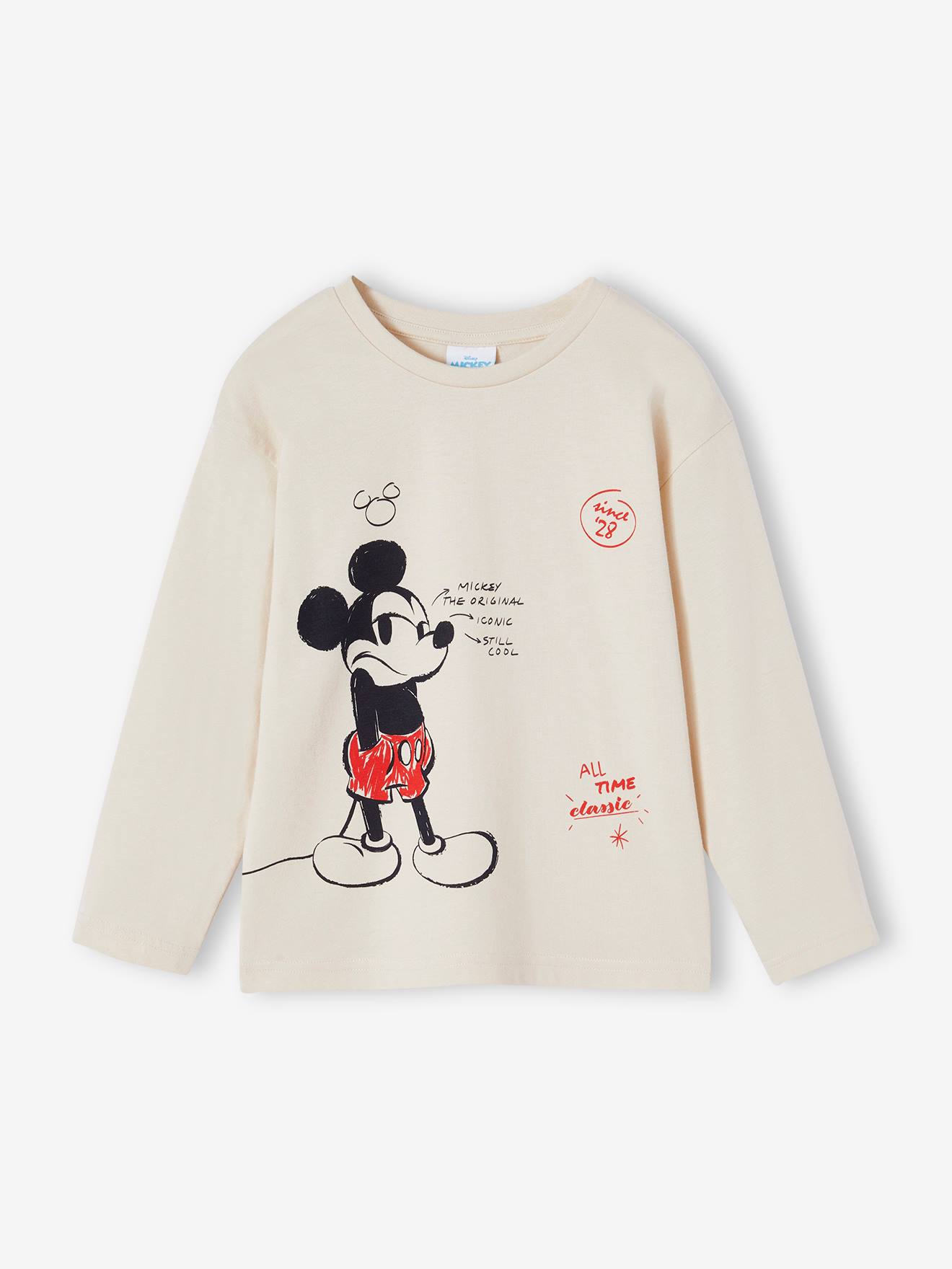 T-shirt Disney® Mickey potlood zandbeige