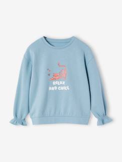 -Sweatshirt met dierenmotief en sierdetails meisjes