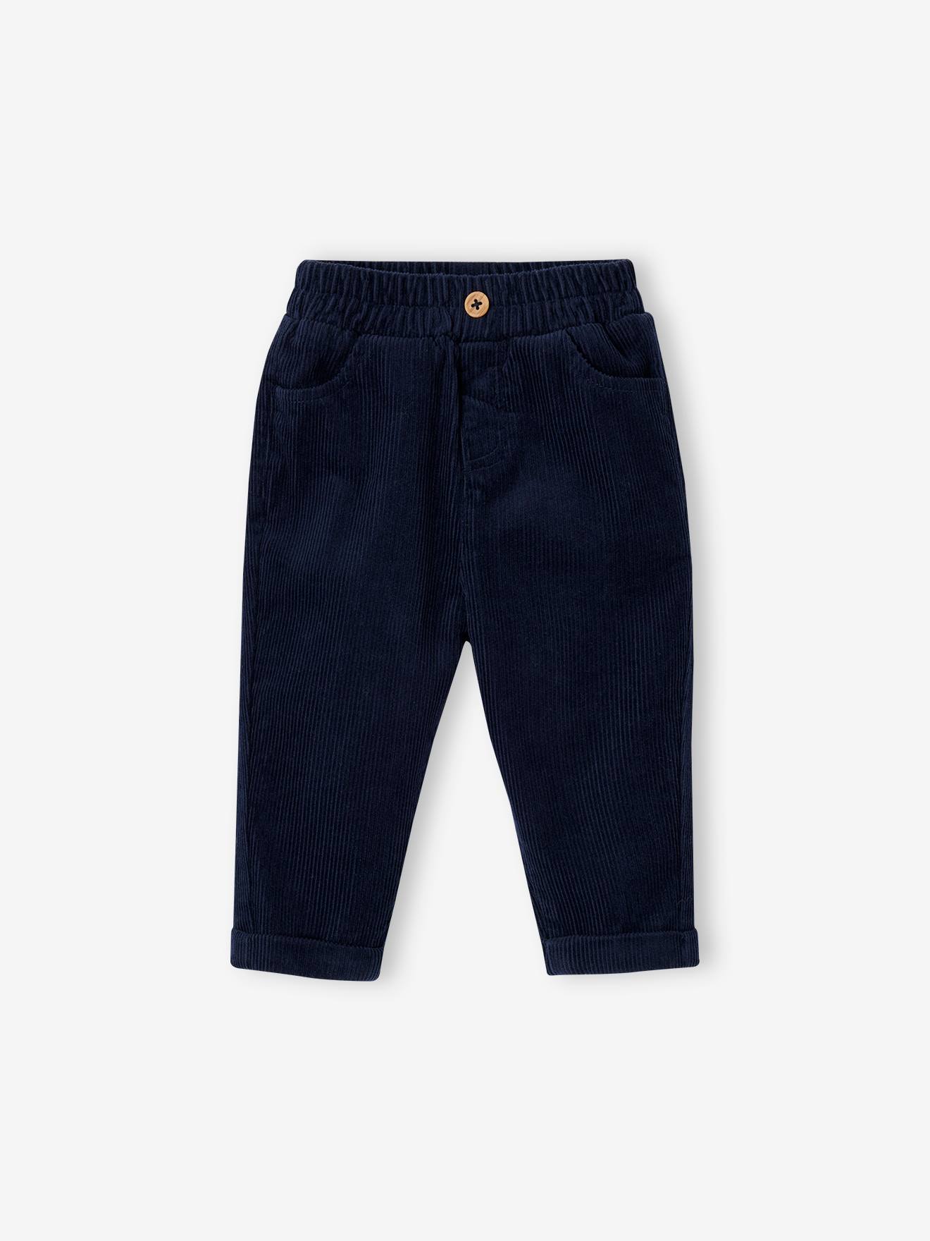 Corduroy babybroek nachtblauw