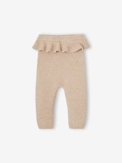 -Gebreide broek met ruche baby