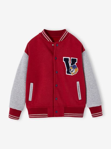 Teddy-sweatshirt in fleece voor jongens met lusbadge. dennen+hazelnoot+marineblauw+rood - vertbaudet enfant 