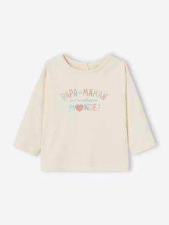 Baby-T-shirt met tekst voor baby's van biokatoen