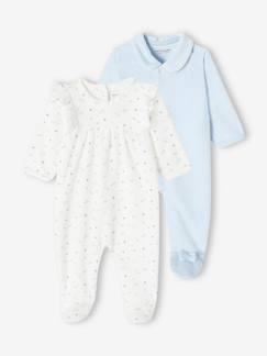 Baby-Set van 2 fluwelen slaappakjes voor meisjes